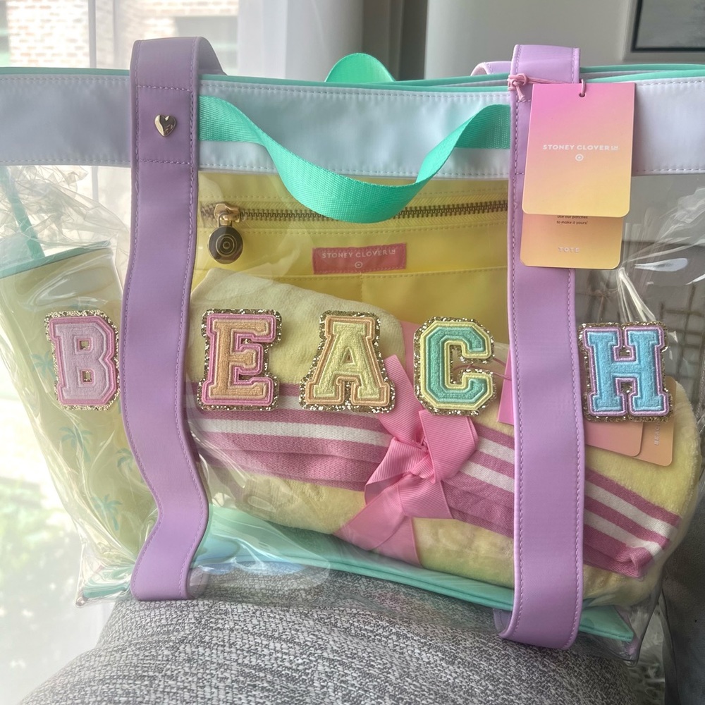 NWT Stoney Clover Lane Clear Beach Tote ONLY